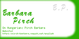 barbara pirch business card